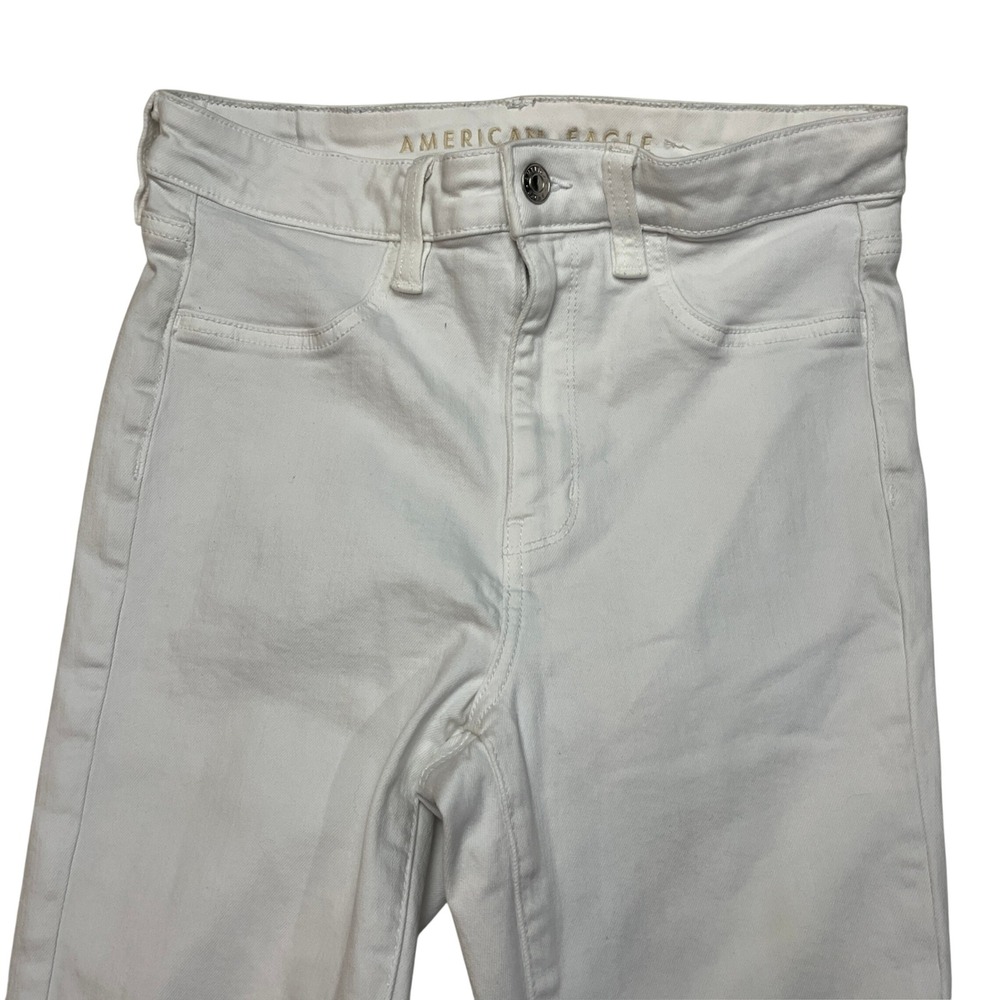 American Eagle Super Hi-Rise Jegging Womens 6 White Next Level Stretch Slim Fit